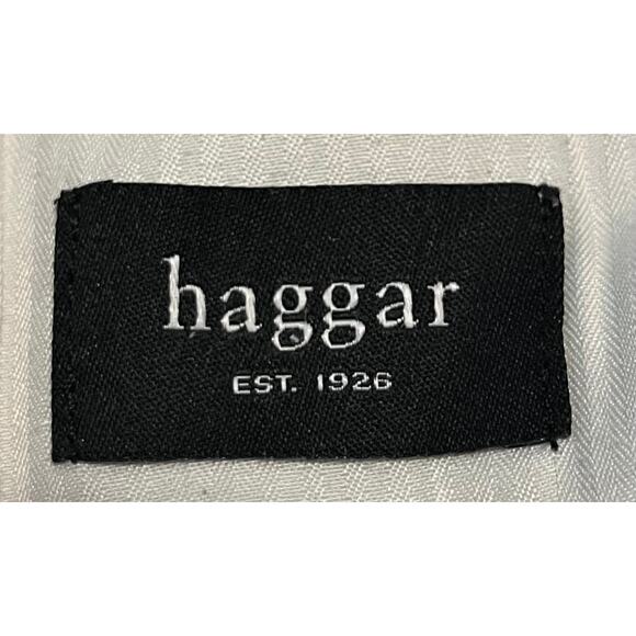 HAGGAR HIGH-RISE DRESSY WALKING SHORTS, MENS, 36" WAIST, BLACK, PLEATED FRONT - Picture 9 of 12